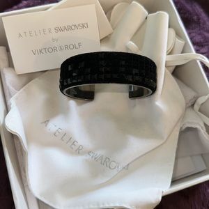 New Atelier Swarovski by Victor & Rolf velvet rock cuff bracelet